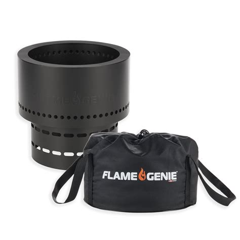 Flame Genie® Pellet Fire Pit, Black Galvanized with Tote – EcoBrandsNow