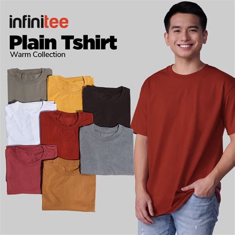 Infinitee Plain Tshirt For Men Warm Color Rust Brown White Gray Mustard Shirt T Shirt Tees Top ...