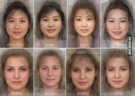 Curious study calculates the "average" female face for each country