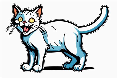 Premium Vector | Cute funny cats stickers illustration