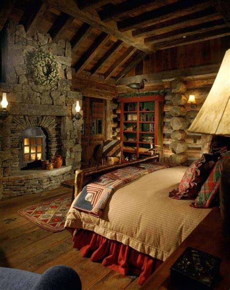 49 Heart-warming fireplaces in warm and cozy living spaces | Rustic bedroom design, Home bedroom ...