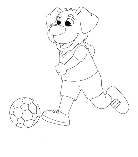 funny dog playing football, vector illustration, for kids and adult 22122067 Vector Art at Vecteezy