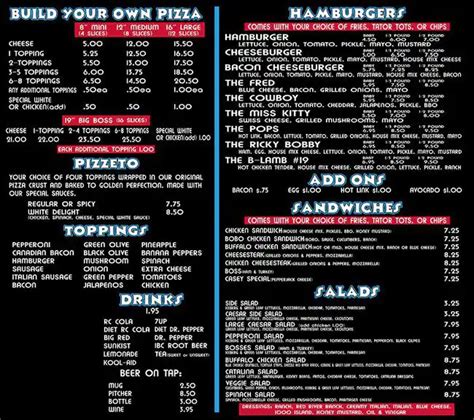 Menu at Bosses Pizza Wings & Burgers North Richland Hills pizzeria, North Richland Hills