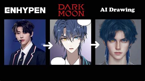 A.I draws Dark Moon(ENHYPEN Webtoon) characters - YouTube