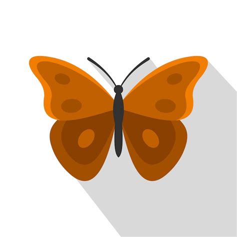 Premium Vector | Insect butterfly with big wings icon flat illustration ...