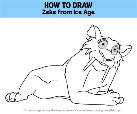 How to Draw Zeke from Ice Age (Ice Age) Step by Step | DrawingTutorials101.com