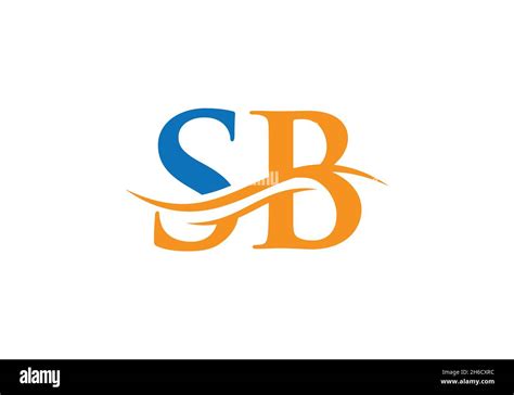 Monogram letter SB logo design Vector. SB letter logo design with modern trendy Stock Vector ...