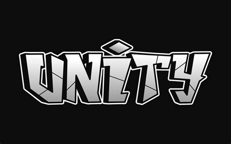 Premium Vector | Unity word graffiti style letters