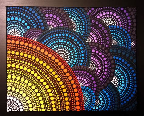 Original Mandala Dot painting hand made by Anna Kep wall art