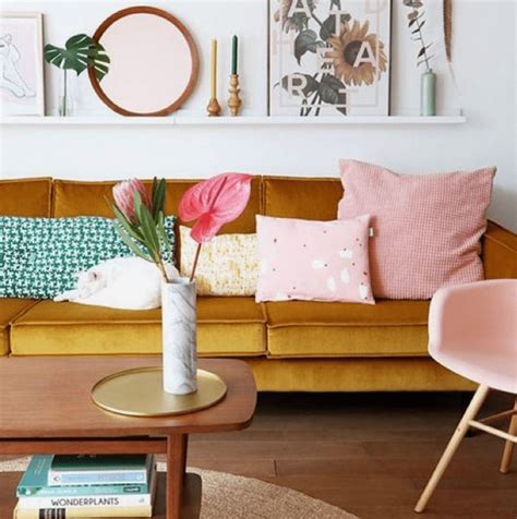 Pink and Yellow Interiors | Interior Design Trends| Green and Mustard