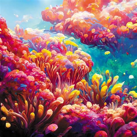 Coral Reef Watercolor Painting - Undersea - Sea Lives - Protect coral reefs | Painting, Coral ...