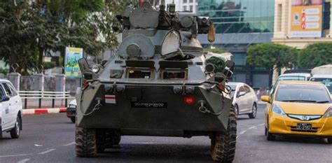 Armoured vehicles deployed to major Myanmar cities after mass protests