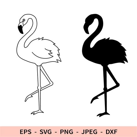 Flamingo Svg Bird Dxf File for Cricut Silhouette Flamingo | Inspire Uplift