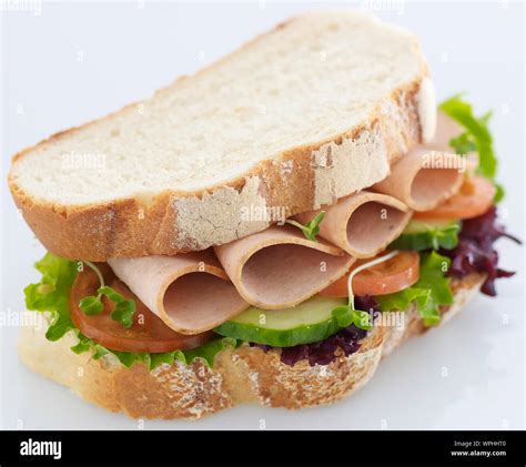 Ham salad sandwich Stock Photo - Alamy