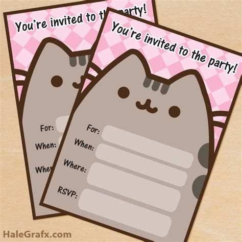 50 Best Ideas For Coloring Printable Pusheen Birthday Invitations ...