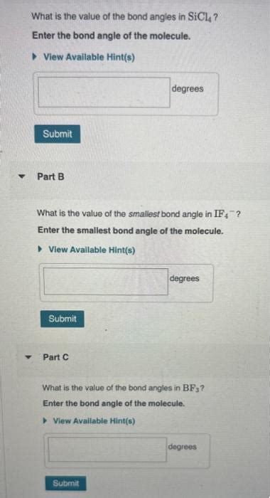 Solved What is the value of the bond angles in SiCl4 ? Enter | Chegg.com