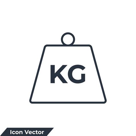 weight icon logo vector illustration. Kilogram dumbbell symbol template ...