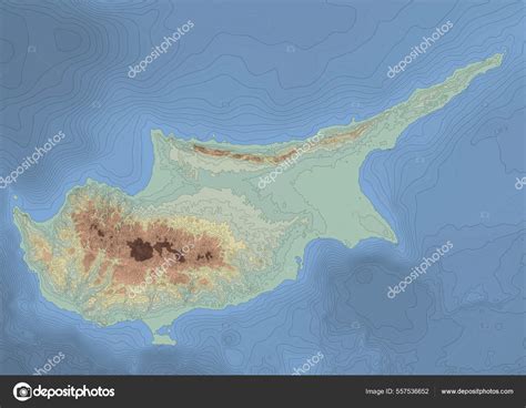 Cyprus Topographic Map Paper Cut Style Stock Vector Image by ...