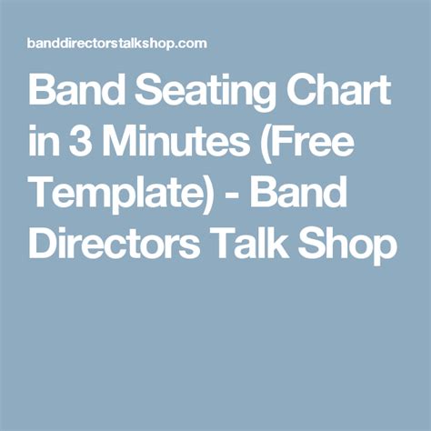 10 Band Seating Chart Template - Template Guru