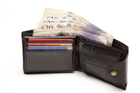 Leather wallet with cash stock image. Image of financial - 24054005