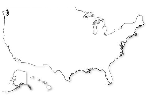 United States Outline Map With State Names Poster | ubicaciondepersonas ...