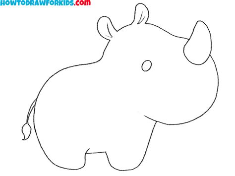 How to Draw an Easy Rhino - Easy Drawing Tutorial For Kids