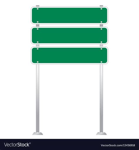 Blank road sign board Royalty Free Vector Image