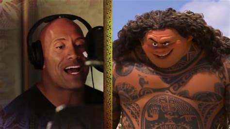 MOANA:Dwayne "The Rock" Johnson (Maui) singing for Moana - YouTube Music