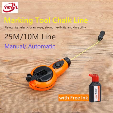 pitik Marking Tools Chalk Line Reel,Manual/ Automatic,25 Meters/ 10 Meters Line,Measuring ...