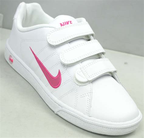 NEW WOMENS GIRLS NIKE VELCRO STRAPS WHITE TRAINERS SIZE | eBay