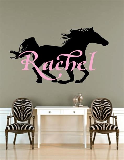 Horse Wall Decal, Horse Decor, Personalized Horse, Horse Art, Horse Nursery, Equine Art, Equine ...