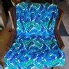 Banana Leaf Print Fabric, Blue and Green Banana Leaf Print Fabric for ...