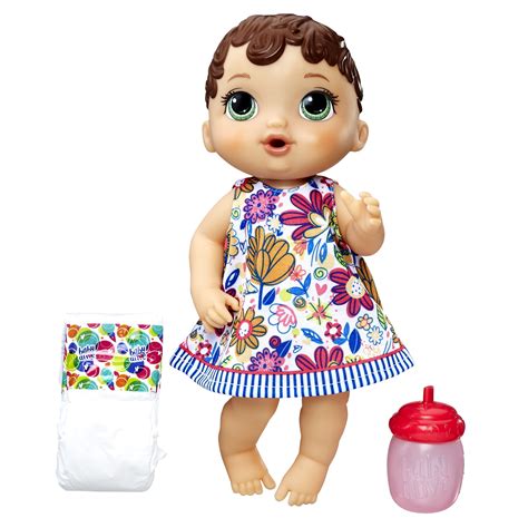 Baby Alive Lil\' Sips Baby Doll, Brown Sculpted Hair, for Kids Ages 3 and up - Walmart.com