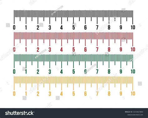 10 Centimeters Ruler Sets Horizontal Measuring Stock Vector (Royalty Free) 2233417693 | Shutterstock