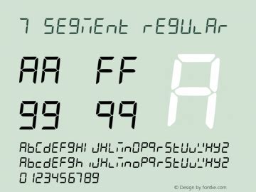 7 segment font - lasopamountain