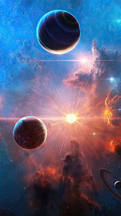 1440x2560 Neblua Space Planet Art 4k Samsung Galaxy S6,S7 ,Google Pixel ...