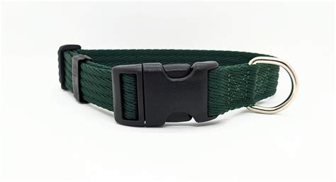 Essentials Adjustable Dog Collar in Forest Green - Bows and Whistles