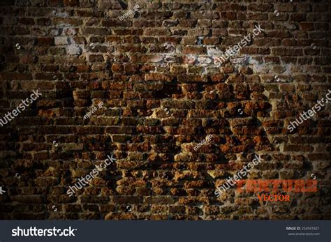 Old Brick Wall Background Image Stock Vector (Royalty Free) 254591821 ...