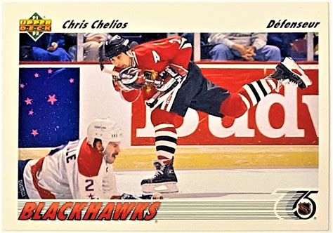 Chris Chelios Autographed 1989-90 Topps Montreal Canadiens Hockey Card - KBK Sports