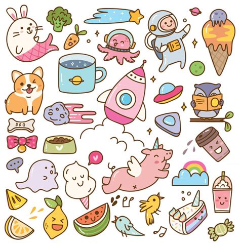 Doodle Drawings, Kawaii Drawings, Geometric Background, Background Patterns, Vector Background ...