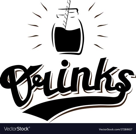 Drinks with jar logo Royalty Free Vector Image