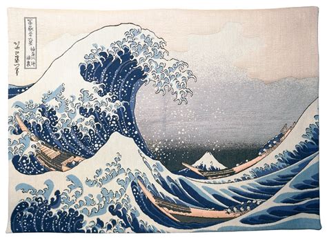 The Great Wave off Kanagawa - The Tapestry House - Jacquard Woven Tapestries