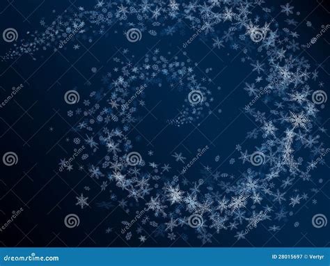 Winter Abstract Snowflakes Card. Stock Vector - Illustration of freeze, spiral: 28015697