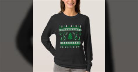 Science Lab Ugly Christmas Sweater Printed Holiday Top