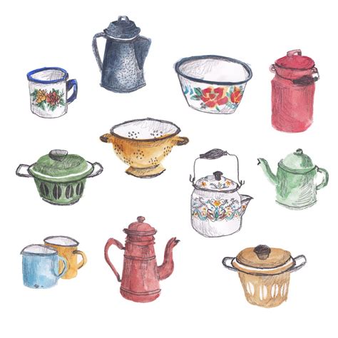 Pots And Pans Sketch at PaintingValley.com | Explore collection of Pots And Pans Sketch