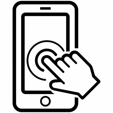 Hand, mobile, mobile hand, touch, touch screen icon - Download on Iconfinder