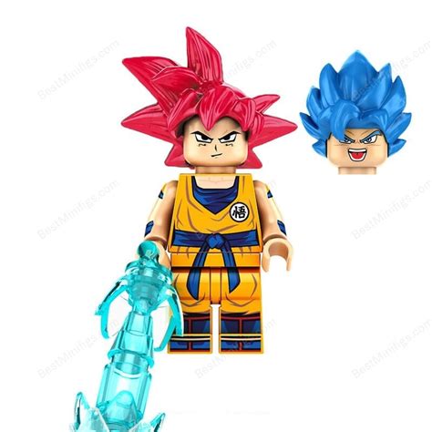 Son Goku Super Saiyan God (Red and Blue) Dragon Ball Super Minifigures - Best Minifigs