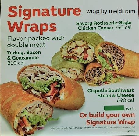 Subway Nutrition Wraps - Nutrition Ftempo