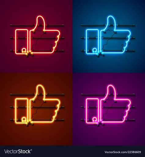 Neon sign color set Royalty Free Vector Image - VectorStock