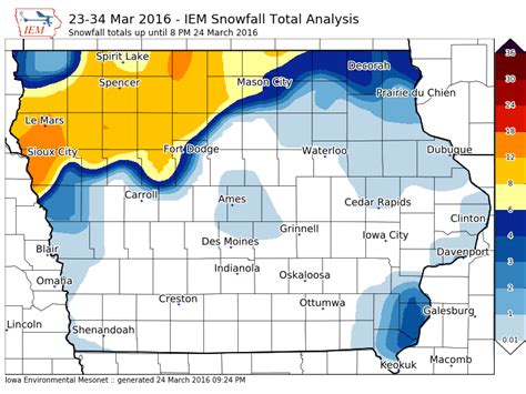 March 23-24, 2016 Northern Iowa Winter Storm